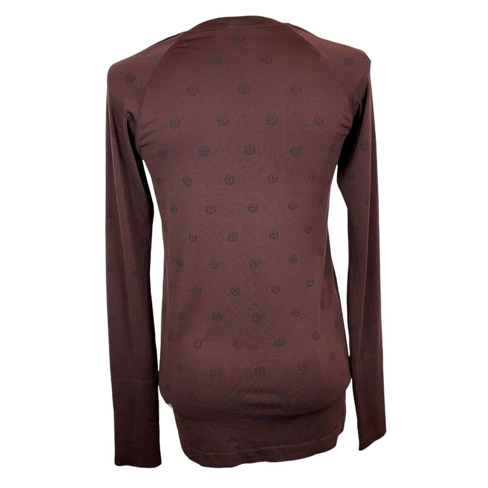 Lululemon Swiftly Tech 2.0 Long Sleeve Yogo Pop Cassis/Black Sz 8 Logos!! MINT ! - Picture 8 of 15